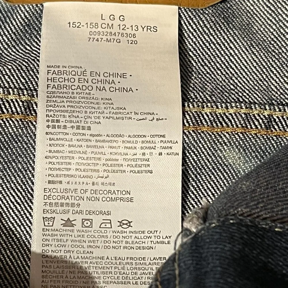 Levi's Trucker Jacket Destroyed Bleached Jean Denim